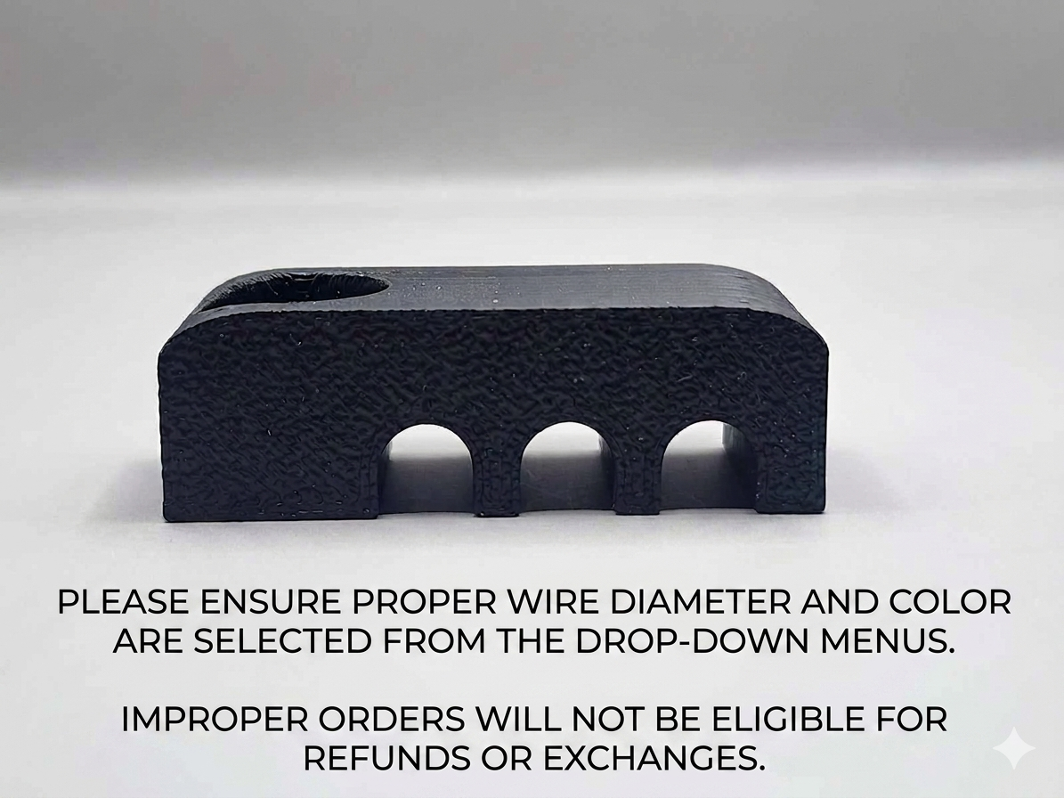 10 Pack Custom Diameter Triple RCA or Speaker Wire Clamp