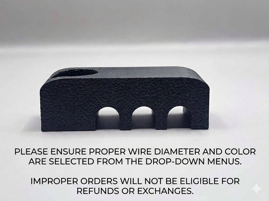 10 Pack Custom Diameter Triple RCA or Speaker Wire Clamp